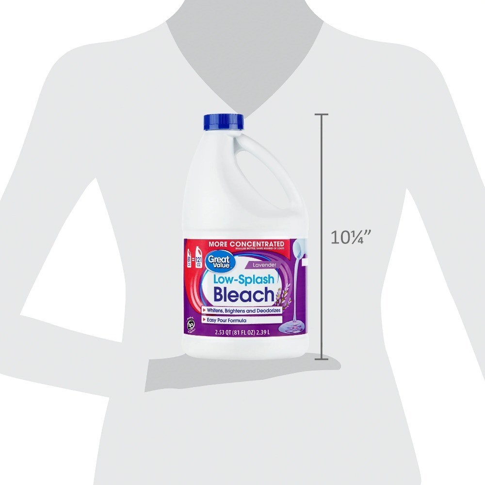 Low-Splash Bleach 3 Pack Lavender Scent 81 Fluid Ounces Cleaning Supplies