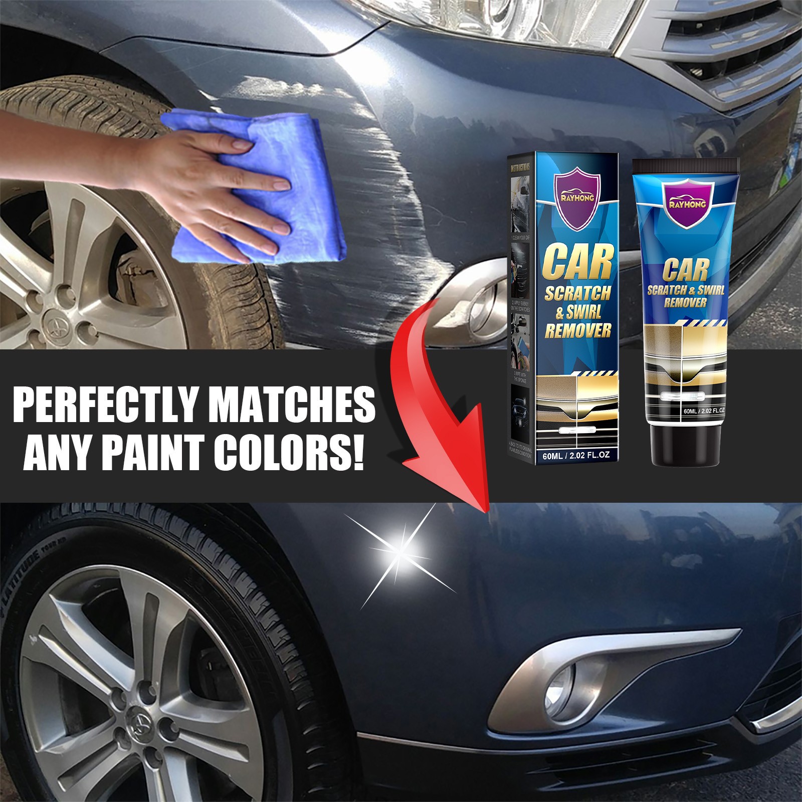 Car Scratch Remover Paste – Paint Repair, Polishing Compound, Auto Touch-Up