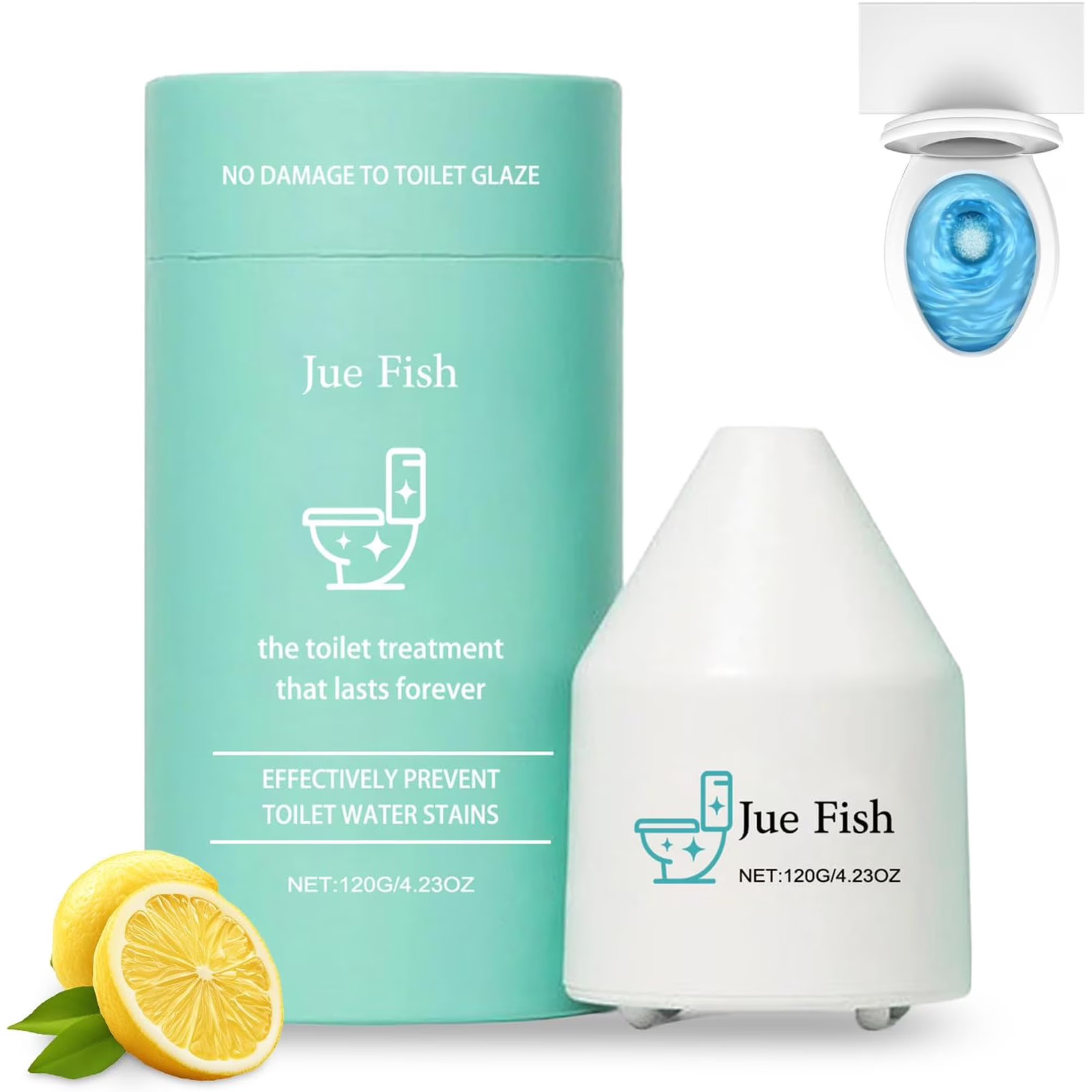 JUE FISH Toilet Cleaner Natural Long Lasting Clean Fresh Scent 3 PACK NEW