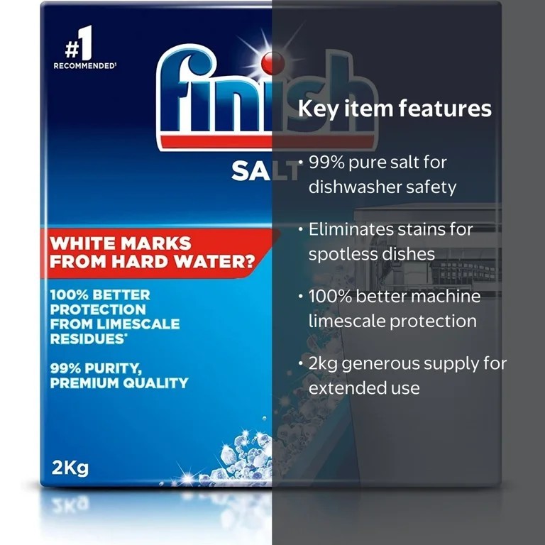 Finish Dishwasher Water Softener Salt, 2kg, Pack of 1