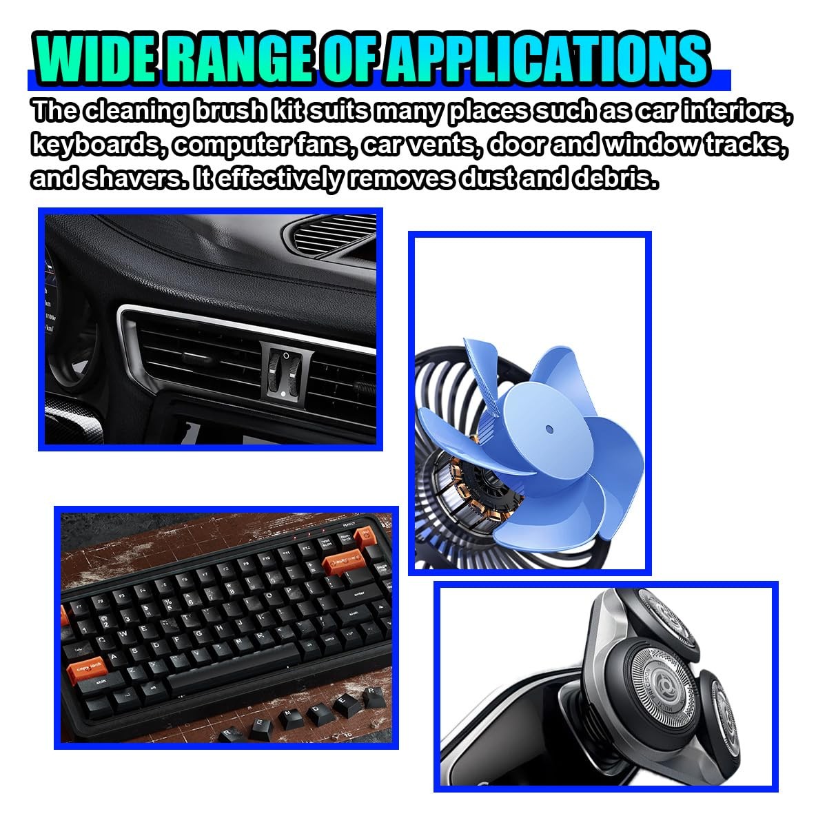 10PCS Car Detailing Brush Kit, Nylon Anti-Static Car Interior Cleaning Tools,…
