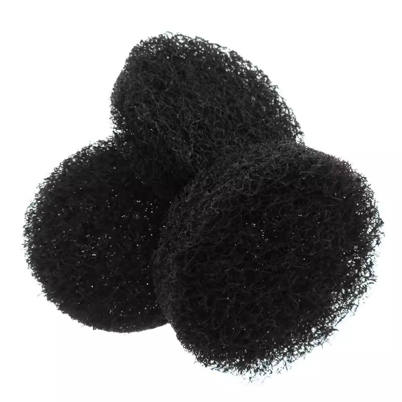 4 Inch 100mm Black Round Flocking Scouring Pad Nylon Fiber Abrasive Sanding Disc