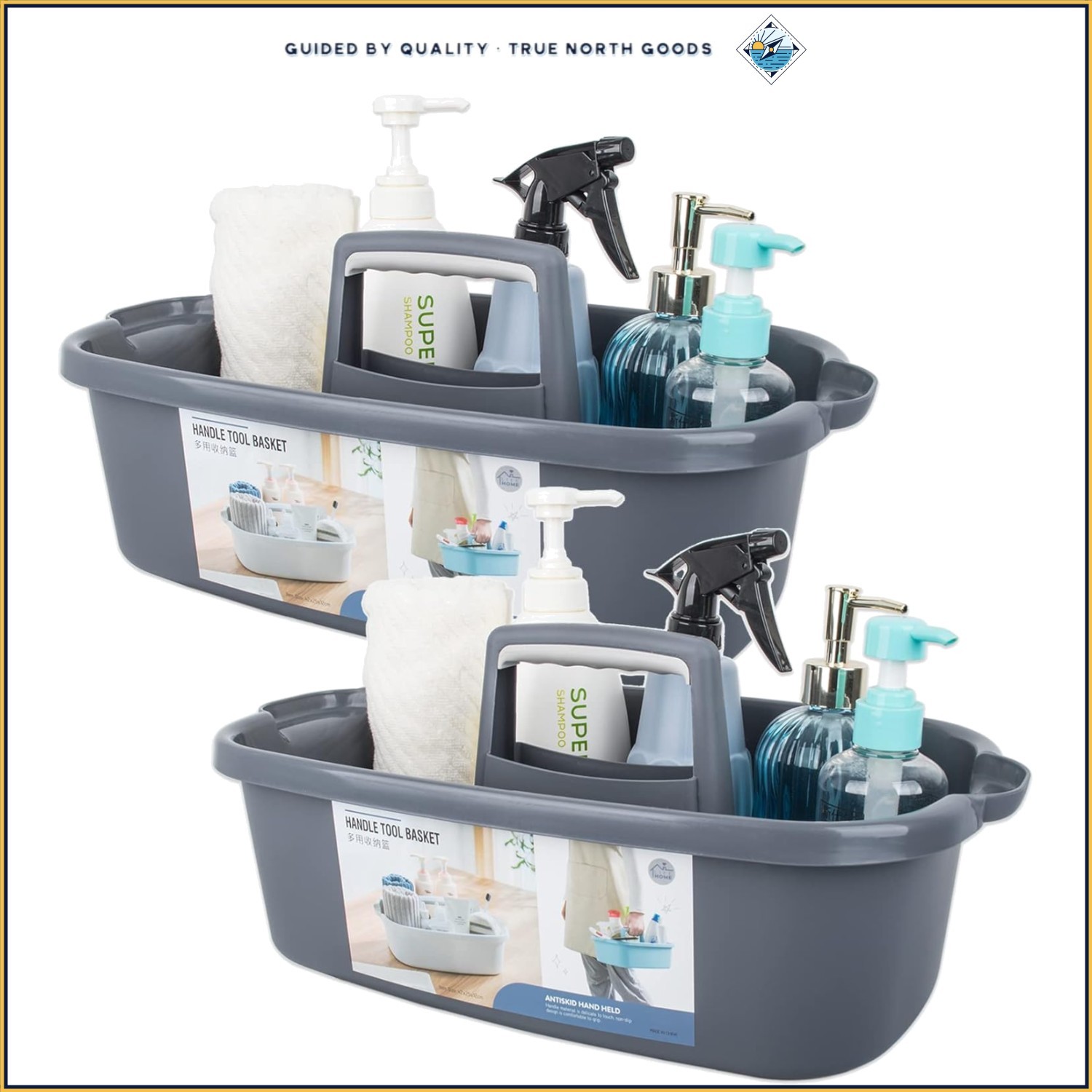 Portable Cleaning Supplies Caddy, Lightweight Storage Organizer for Home Use