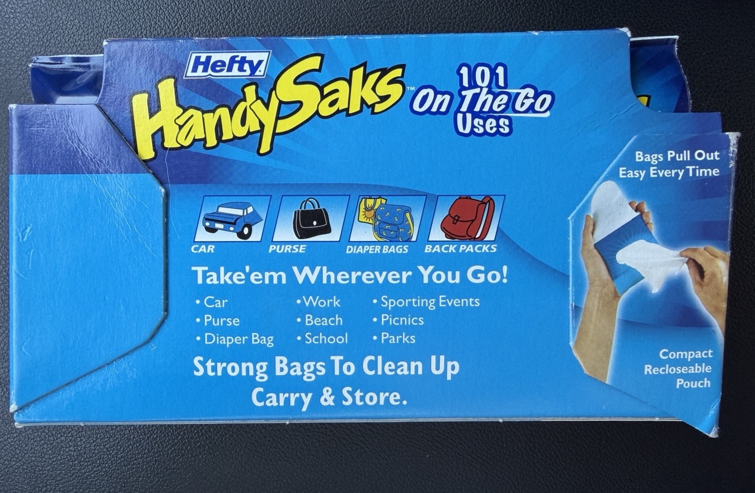 Discontinued 2003 Hefty Handy Saks 4 Gallon 40 4x10ct Plastic Bags On The Go NOS