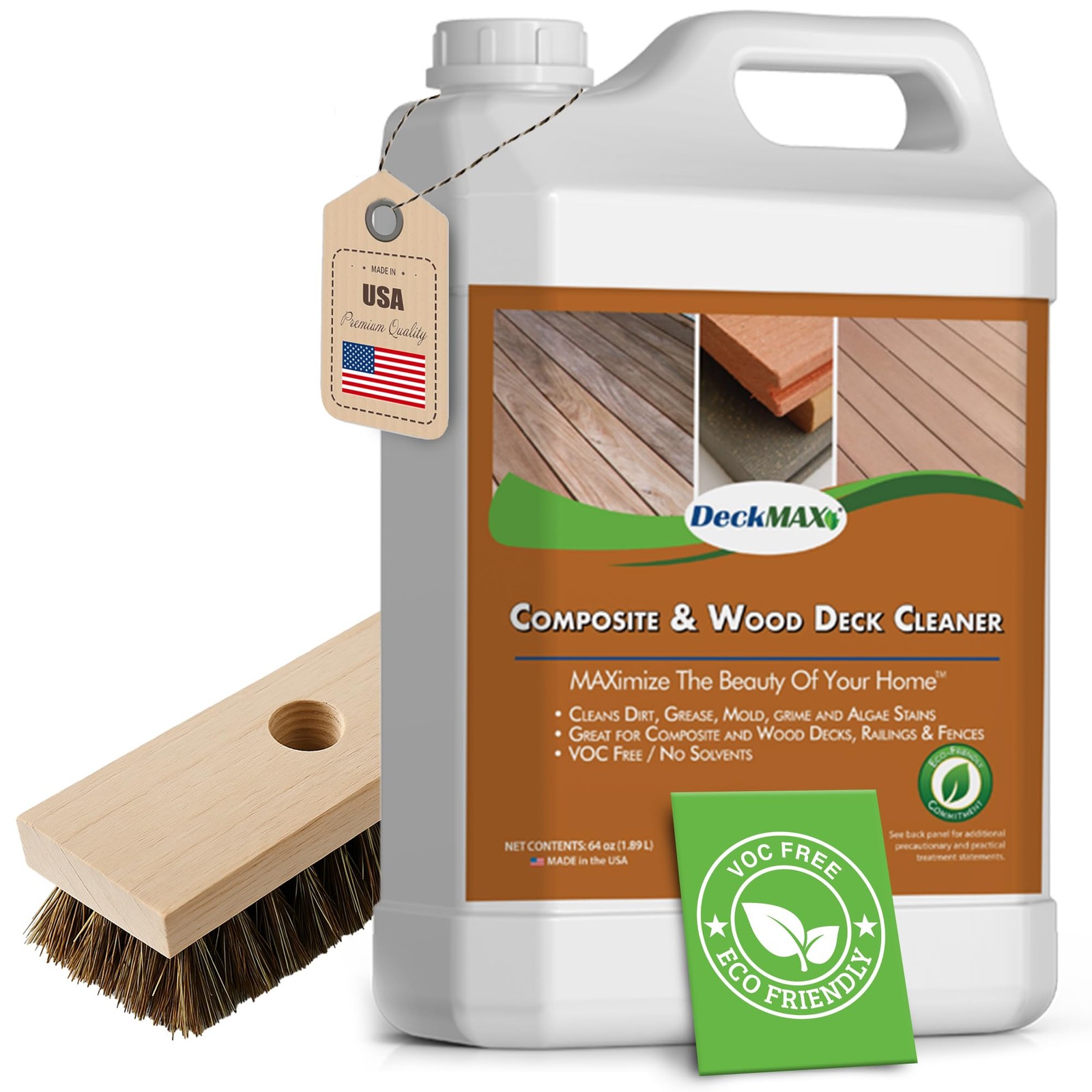 Premium Deck Cleaner Kit | Deck Cleaner and Mildew Remover | Cleans up to 1,5…