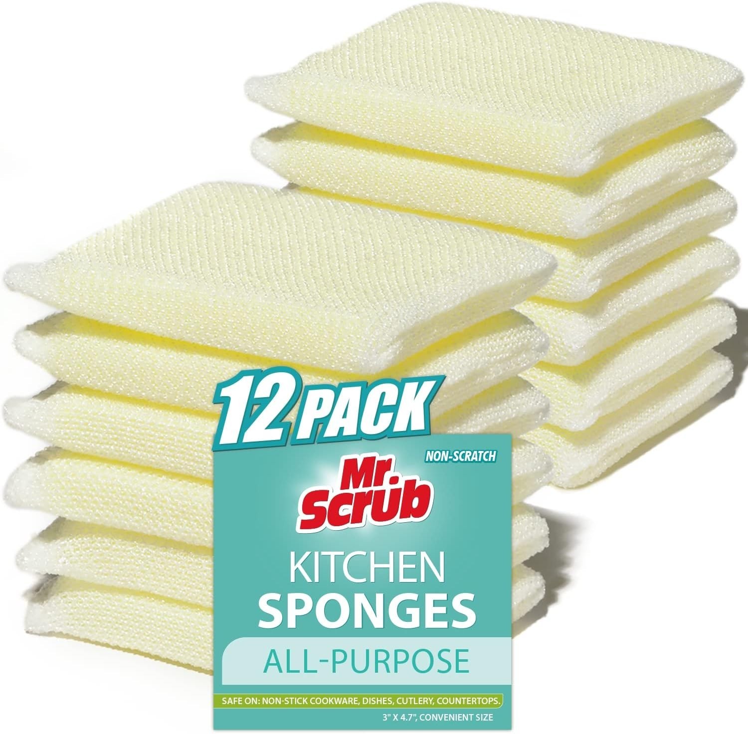 12 Non-Scratch Foam Sponges for Kitchen and Bathroom – Cleaning Solution