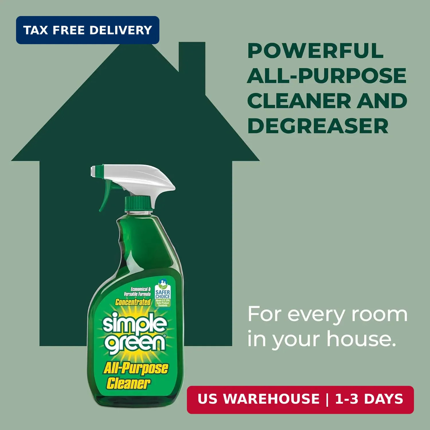Simple Green All-Purpose Cleaner Spray and Refill, Green, 3 Piece Set, Original,