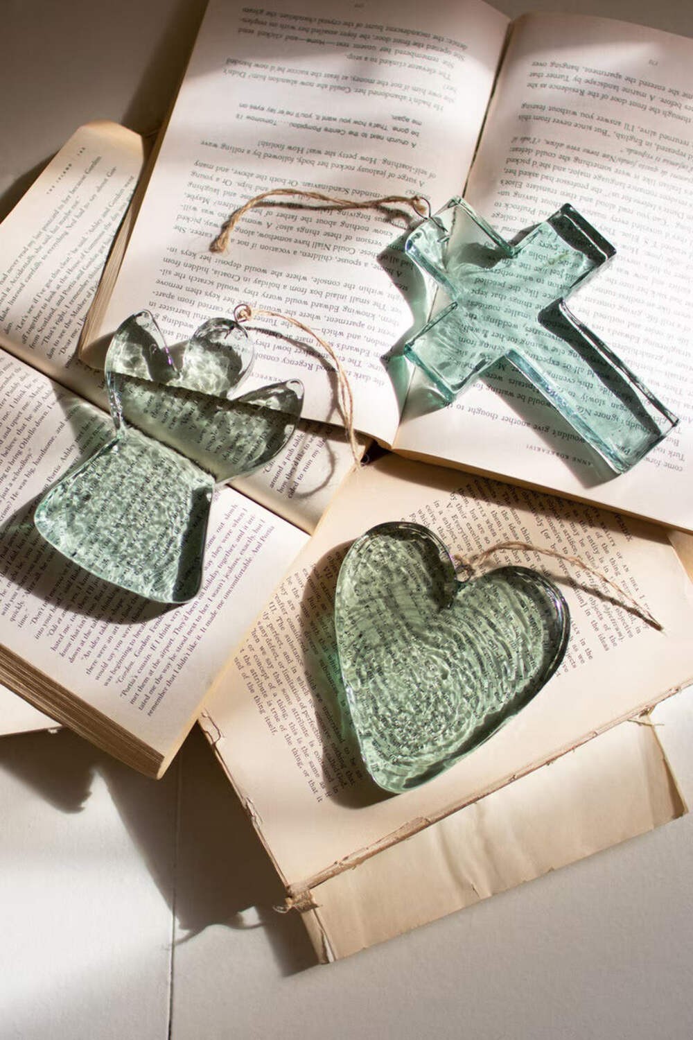Recycled Glass Cross Suncatcher