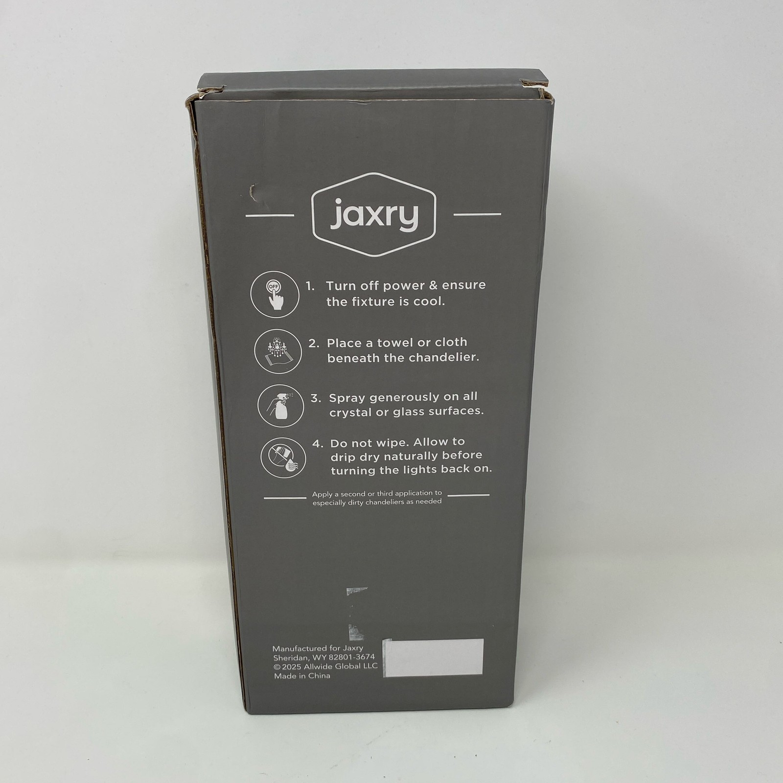 Jaxry Chandelier Cleaner Spray, Clear, 32 oz Drip-Dry No Wipe