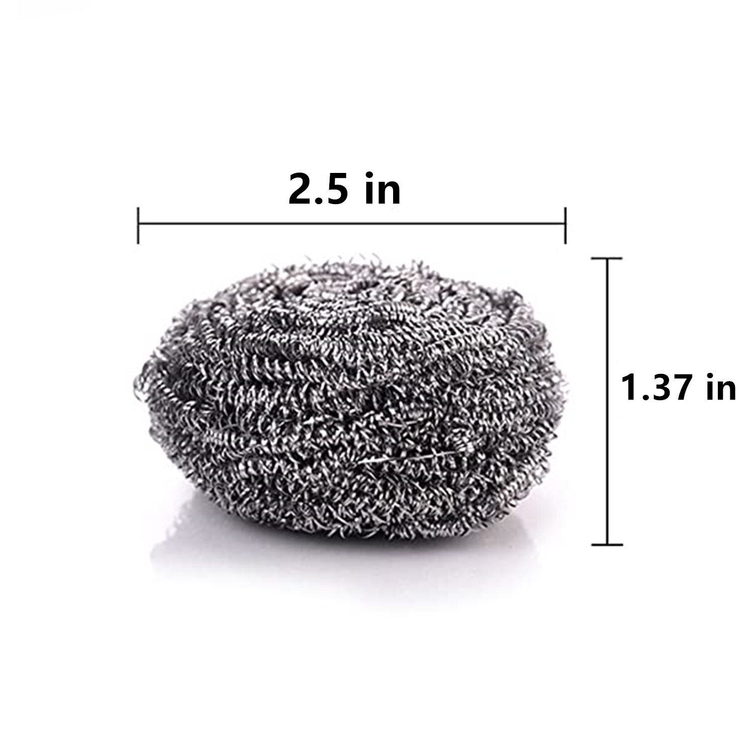 8 Pcs Stainless Steel Sponges Scrubbing Scouring Pad Scourer Kitchen Bathroom