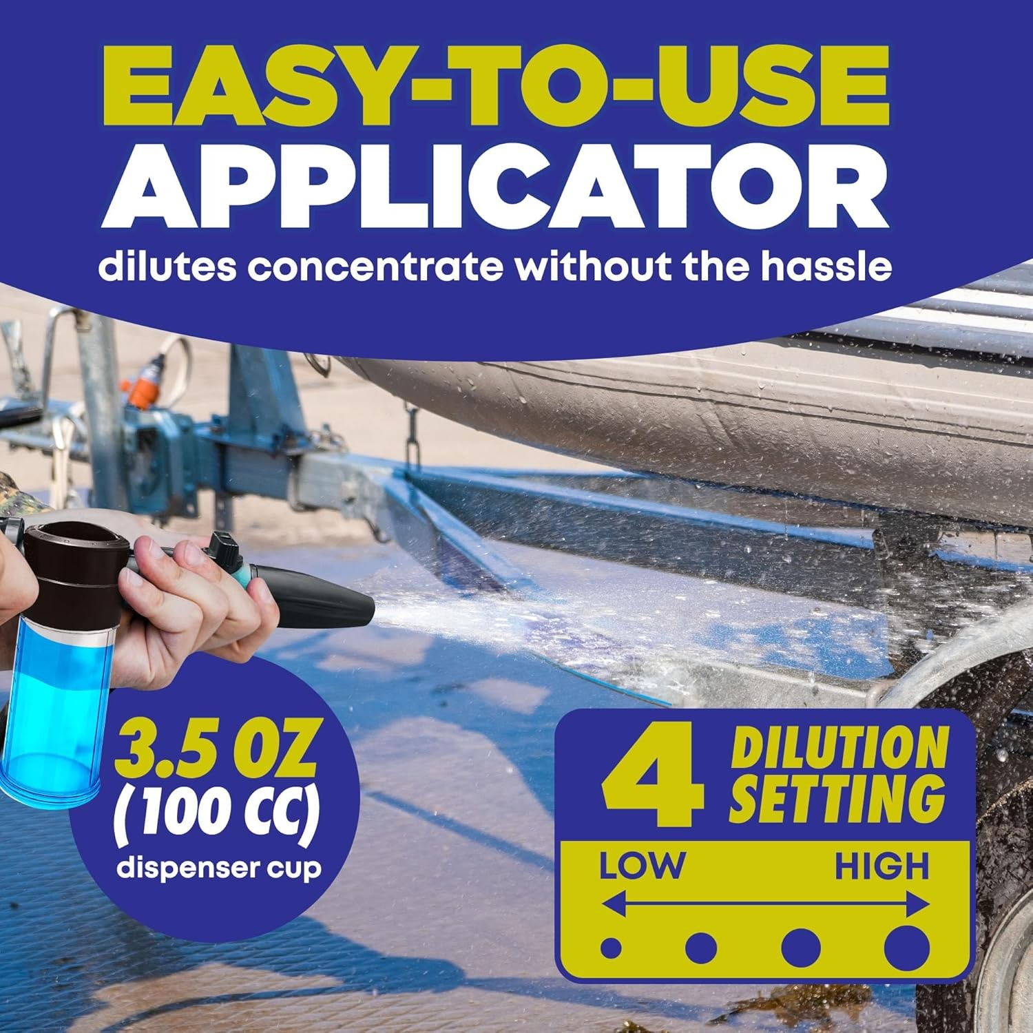 Salt Remover Flush Kit with High-Pressure Hose- Salt Gone Applicator for Boat