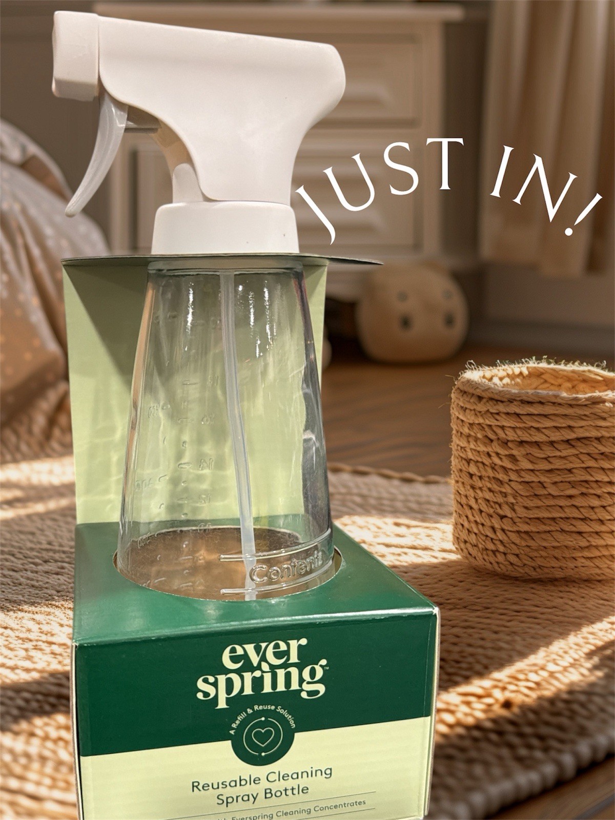 Ever Spring Reusable Cleaning Spray Bottle – 20 oz – NEW