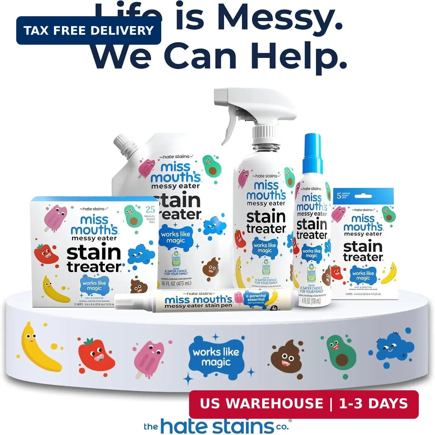 Miss Mouth’s Messy Eater Stain Treater Spray – 16oz Stain Remover – Newborn & Ba