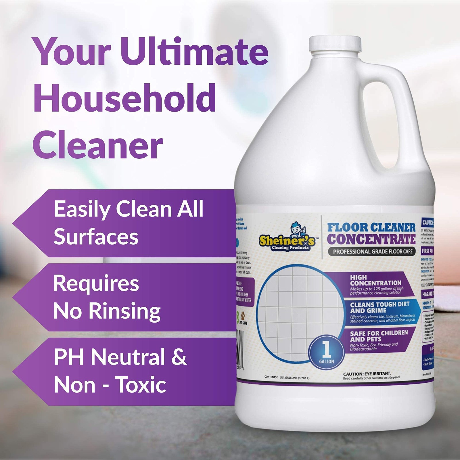 Multi-Surface Cleaner Concentrate, No-Rinse Floor Cleaner & Degreaser for Hom…