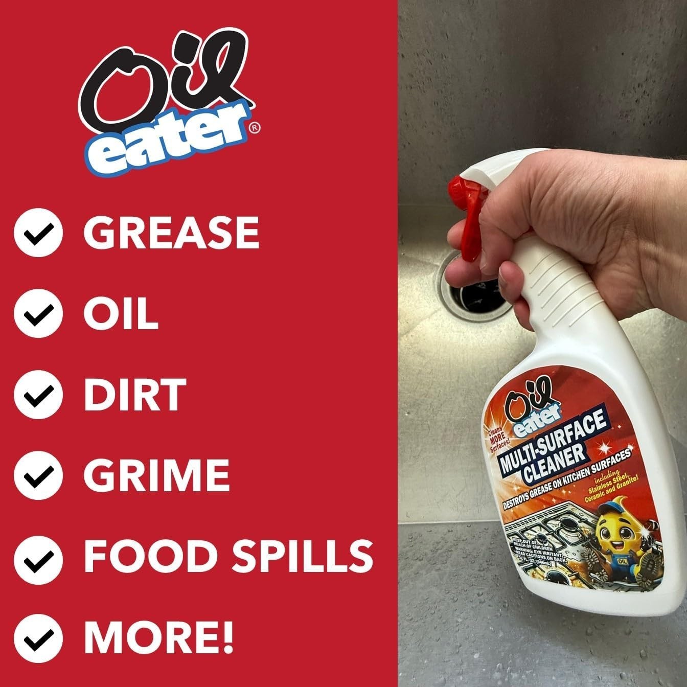 Non-Abrasive 32oz Cleaner Spray – Biodegradable Multi-Surface Cleaning Solution