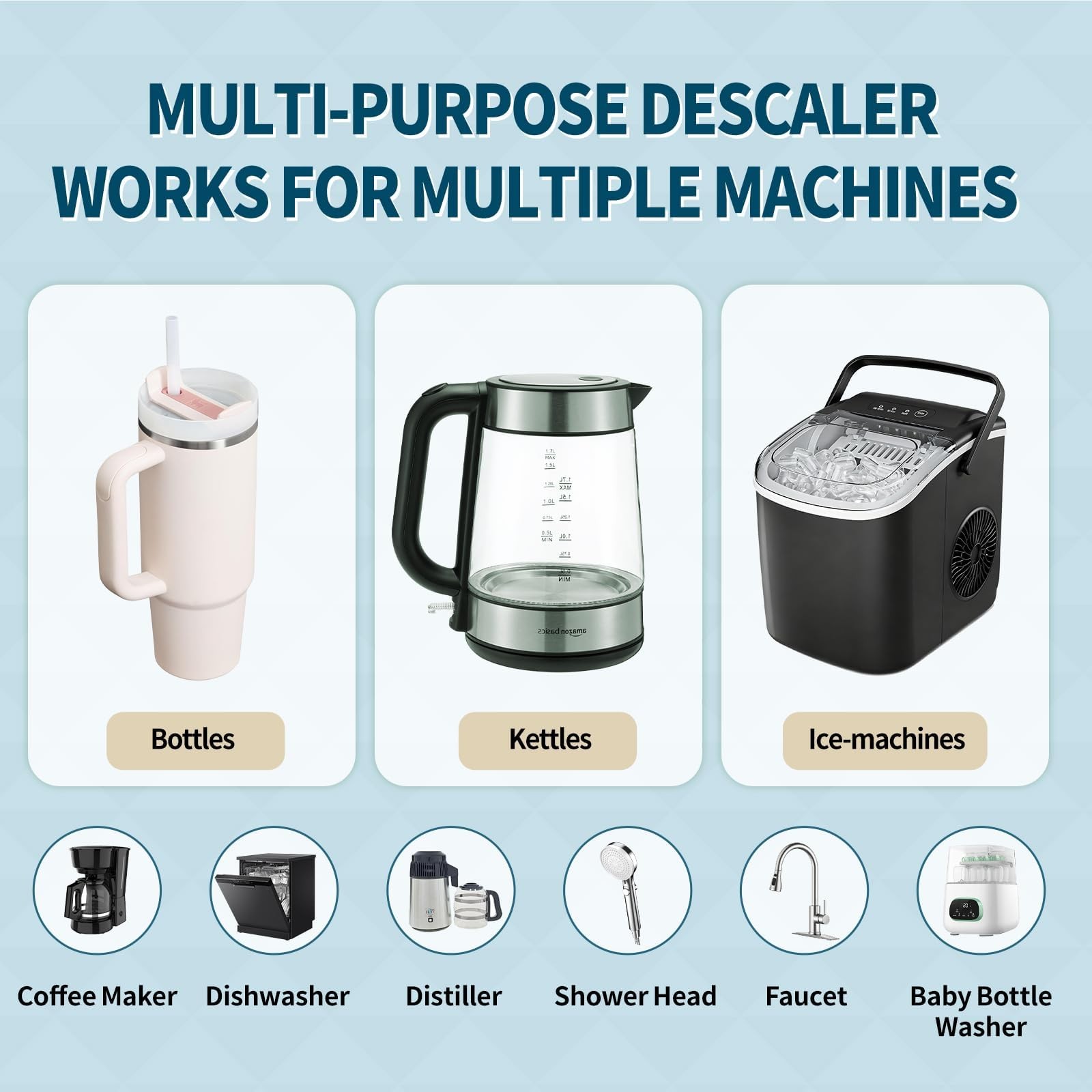 Multi-Purpose Descaler and Cleaner Powder(20-Uses) for Ice Maker Machine, Ket…