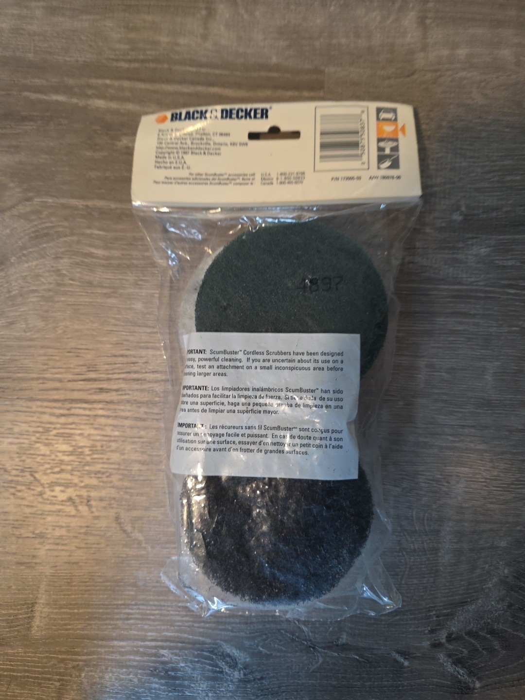 Black & Decker Scum Buster Scrub Pads XBP1 4 Pack Refill, Brand New