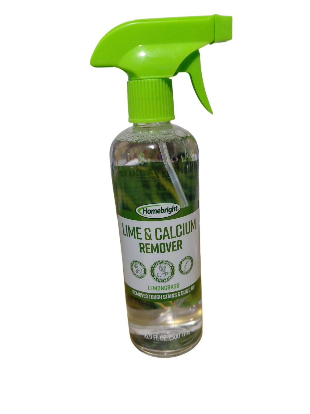 Homebright Lime & Calcium Remover Spray Plant Based Lemongrass Scent 16.9 fl oz