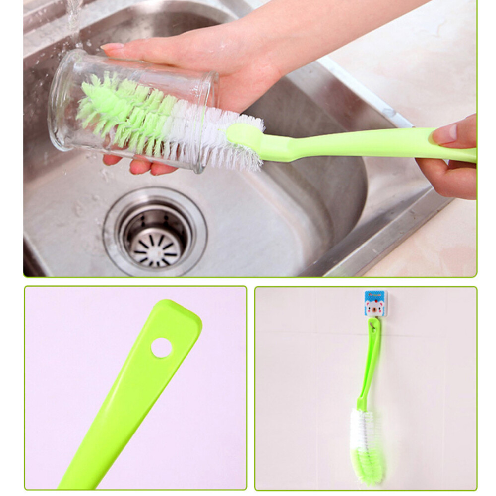 30 .5CM Long Handle Brush Cup Washing Bottle Cleaning Brushes for Bottles
