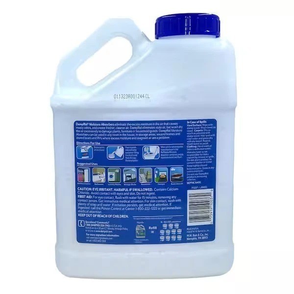 NEW Super Refill DampRid 7.5 lbs. Moisture Absorber Fragrance Free Remove Odors