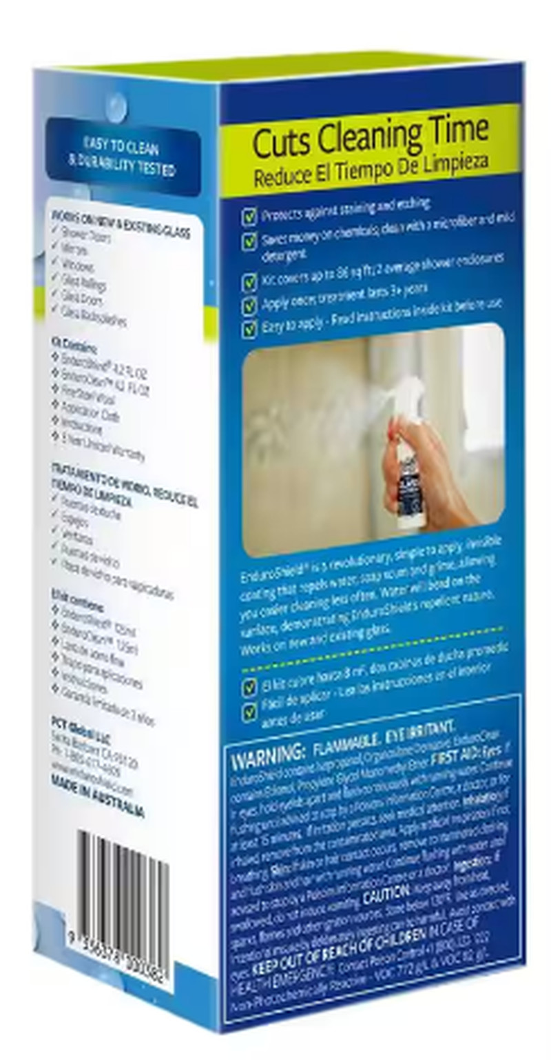 Enduroshield Glass Showers Treatment Kit 2-Oz Coating 4.2-Oz Cleaner Bathroom