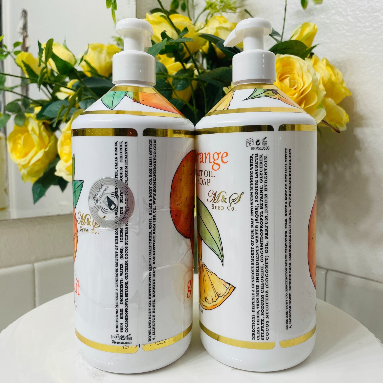 2X Home &Body Co Lime Verbena Coconut Oil Dish Soap Gel Wash Large Size 32 fl oz