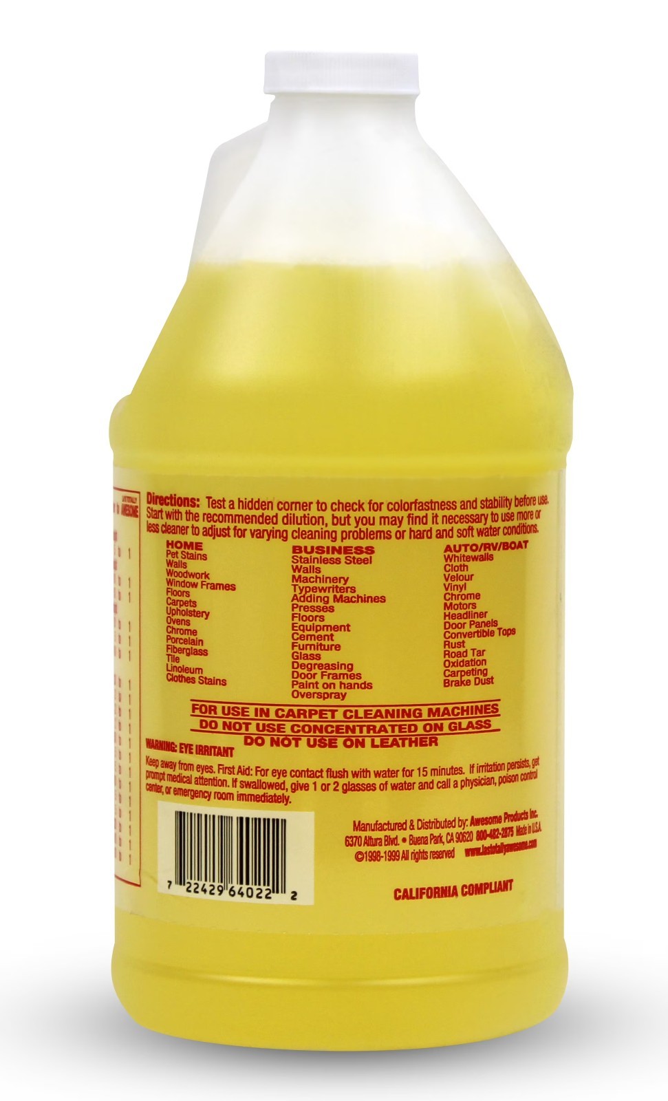 LA’s Totally Awesome All Purpose Concentrated Cleaner ,Degreaser, 64 fl oz.