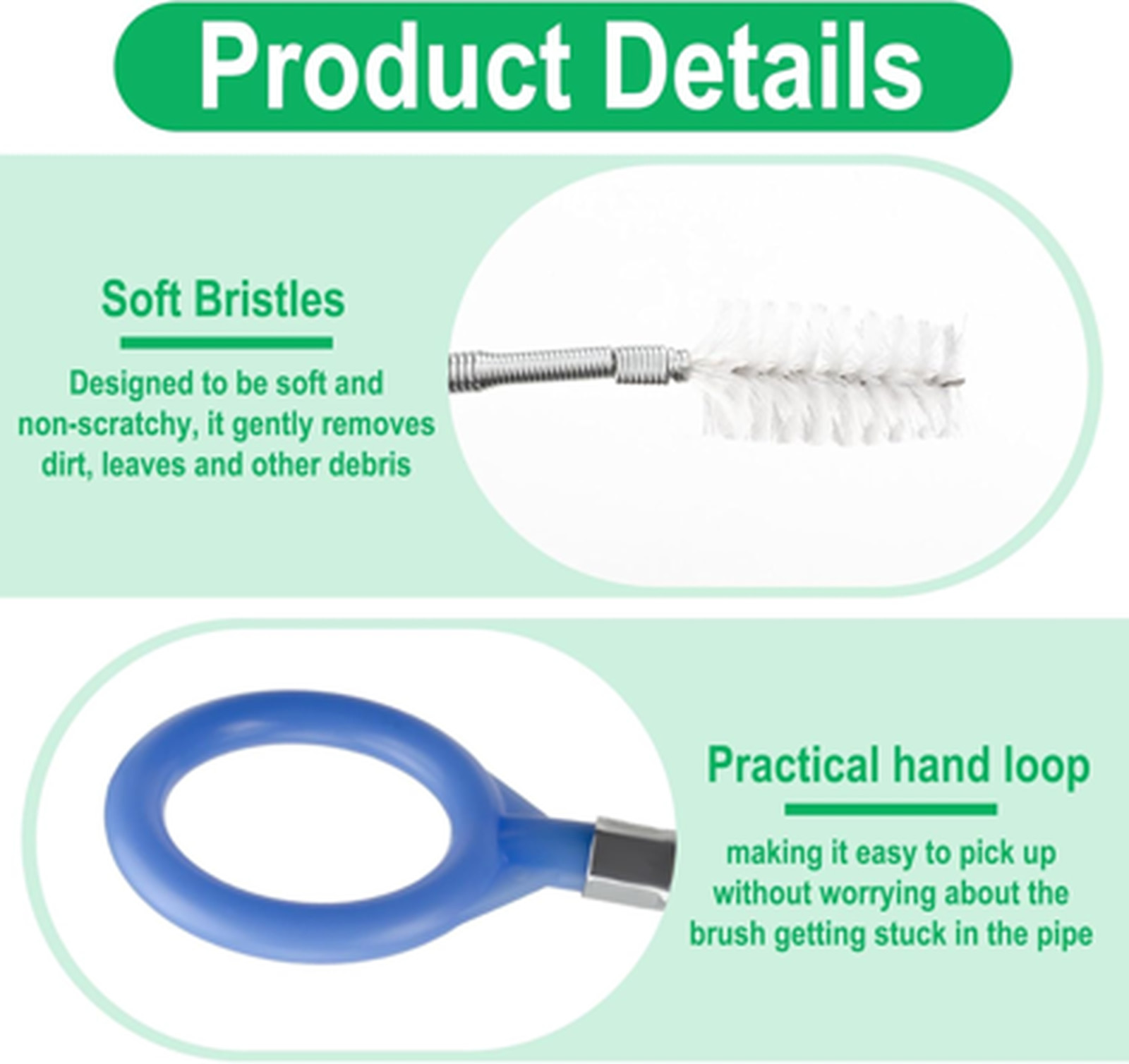 Auto Sunroof Drain Cleaning Tool, Flexible Nylon Steel Tube Brush 120 Inch, Car