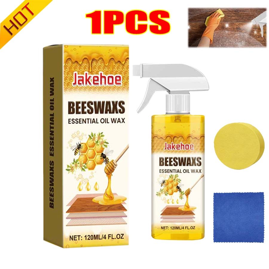Beeswax Spray Essential Oil Wax,Multi-Purpose Furniture Polish,Wood Care Spray