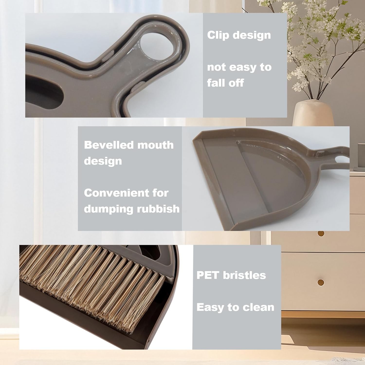 Mini Broom and Dustpan Set Hand Broom with Dustpan Portable Housekeeping