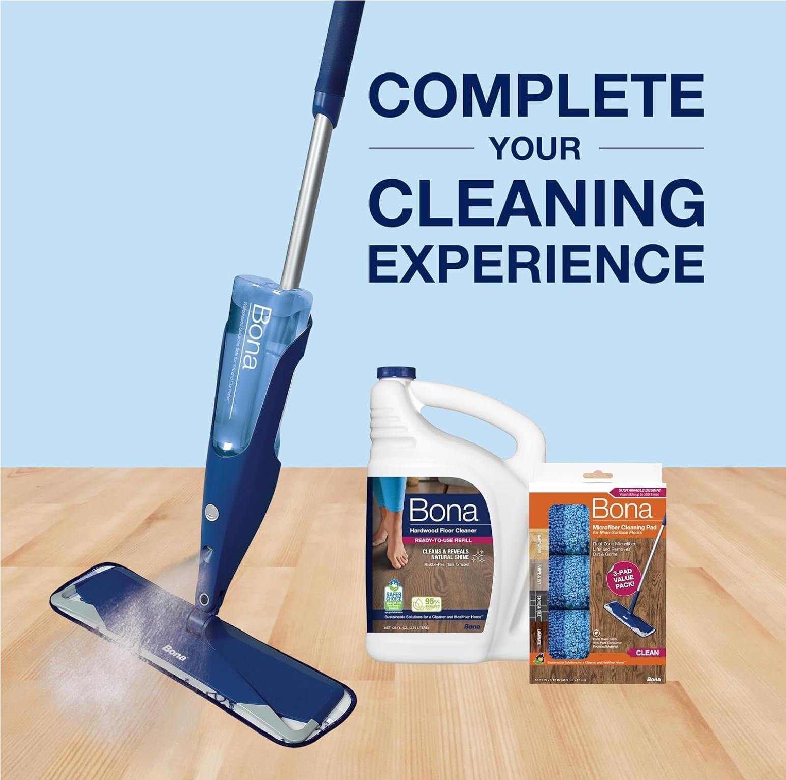 Bona Hardwood Floor Cleaner Spray Mop Cartridge – 34 fl oz – Unscented – Refilla