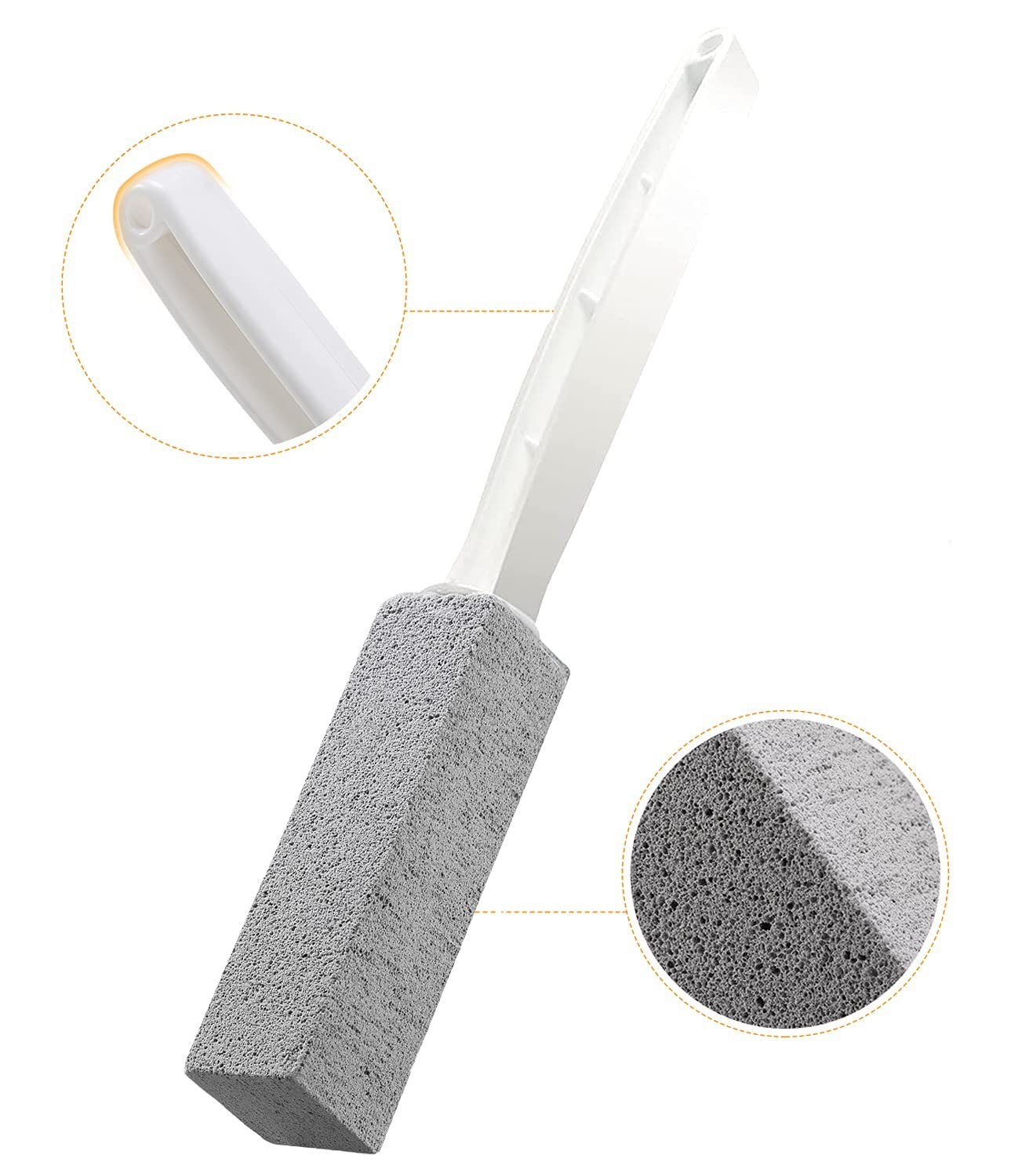 2 Pack Toilet Cleaner Hard Water Build up Remover with Ergonomic Handle, Pumi…