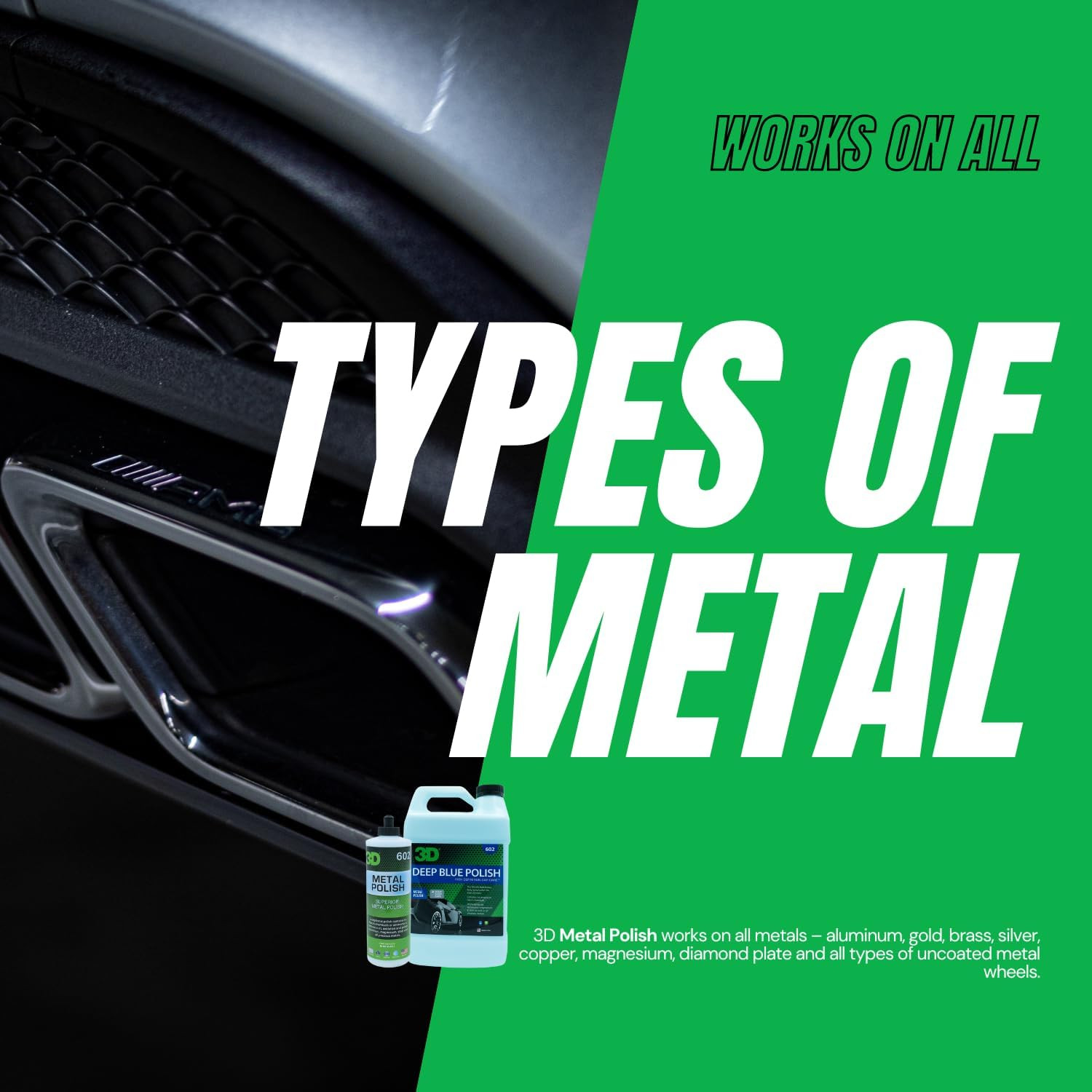 Metal Polish – Heavy Duty Car Metal Polish for Aluminum, Chrome, Brass, Copper,