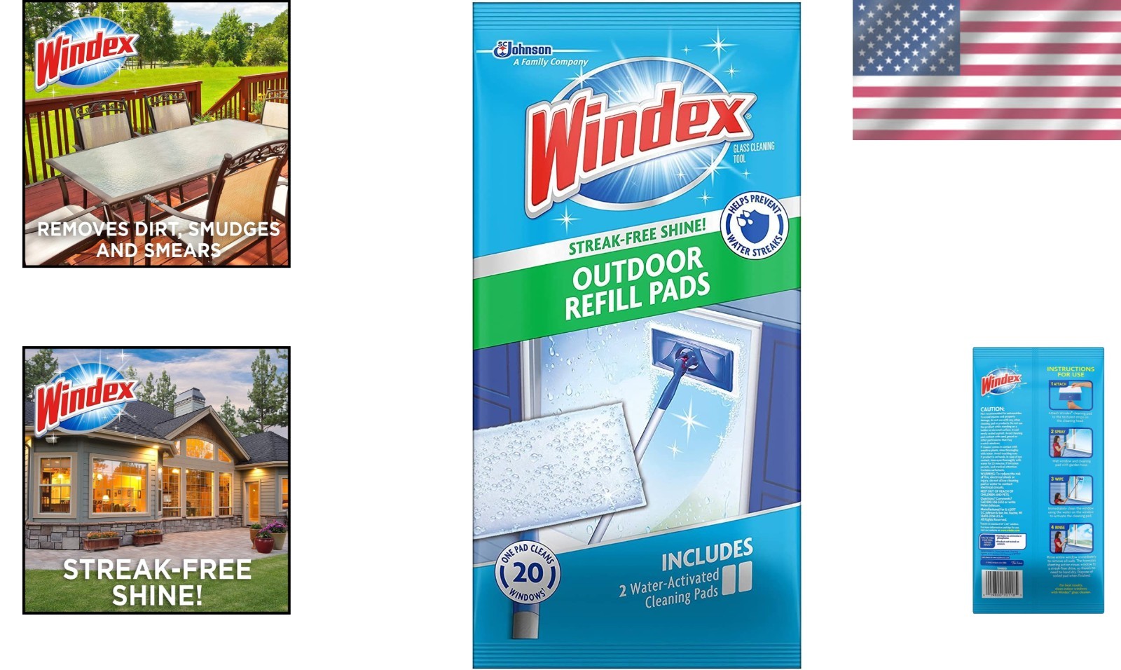 Efficient 2 Count Outdoor Window Cleaning Refill Pads – Streak-Free Shine