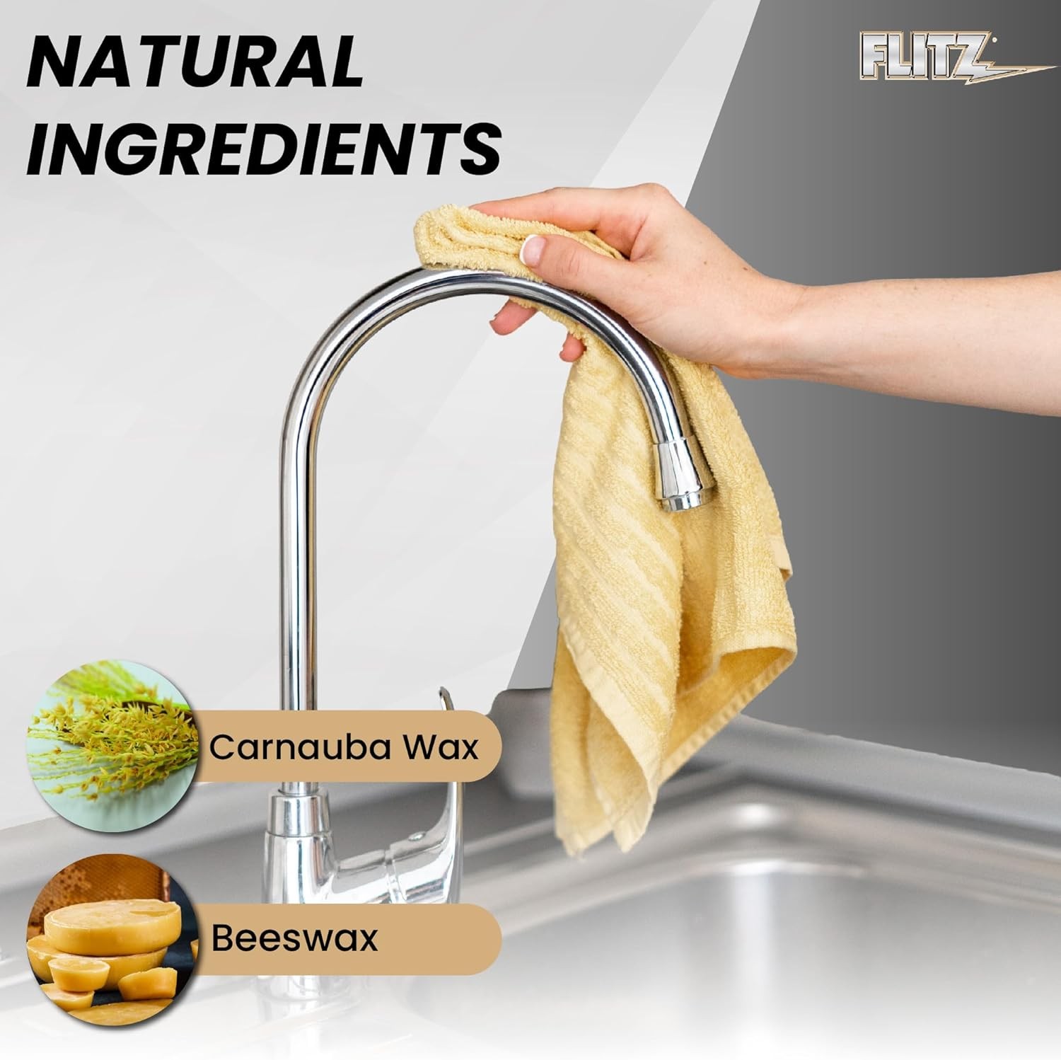 Faucet Wax Plus – 3.4oz Bottle of Water-Based Faucet Cleaner & Polisher for Wate