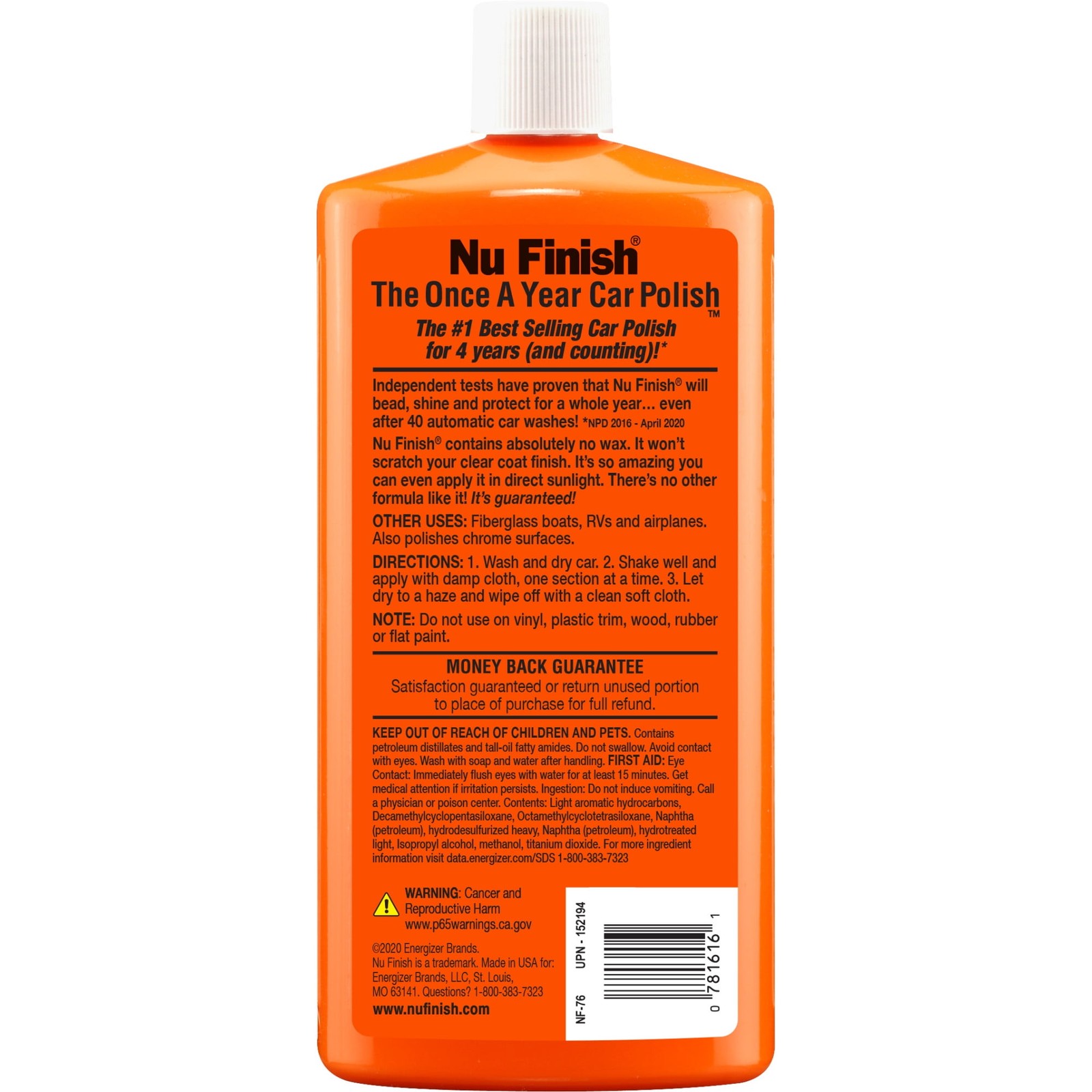 The Once A Year Car Polish, 16 oz. bottle
