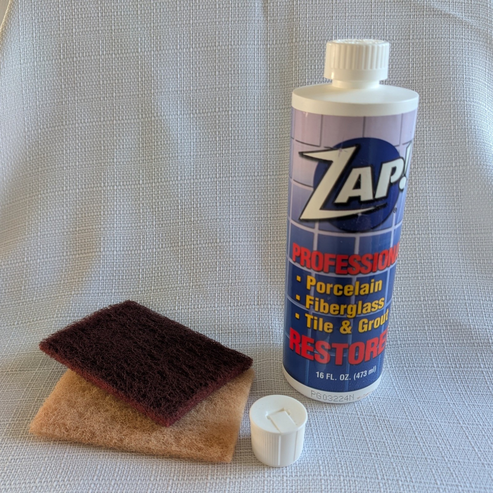 ZAP! Professional Porcelain Fiberglass Tile & Grout Restorer 16oz. New in Box