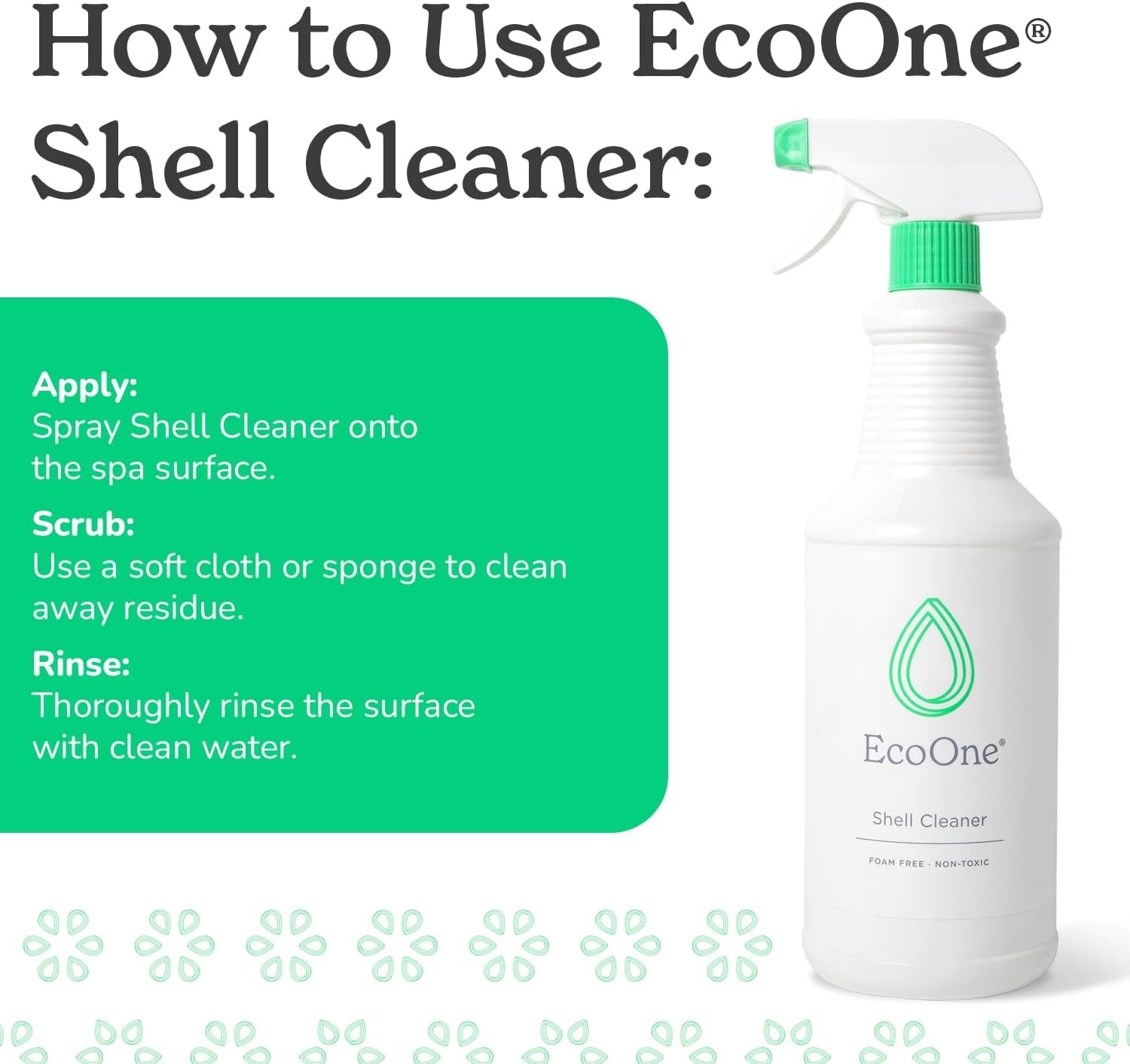 32 Oz All-Natural Spa Shell Cleaner | Foam-Free & Fragrance-Free Hot Tub Cleaner