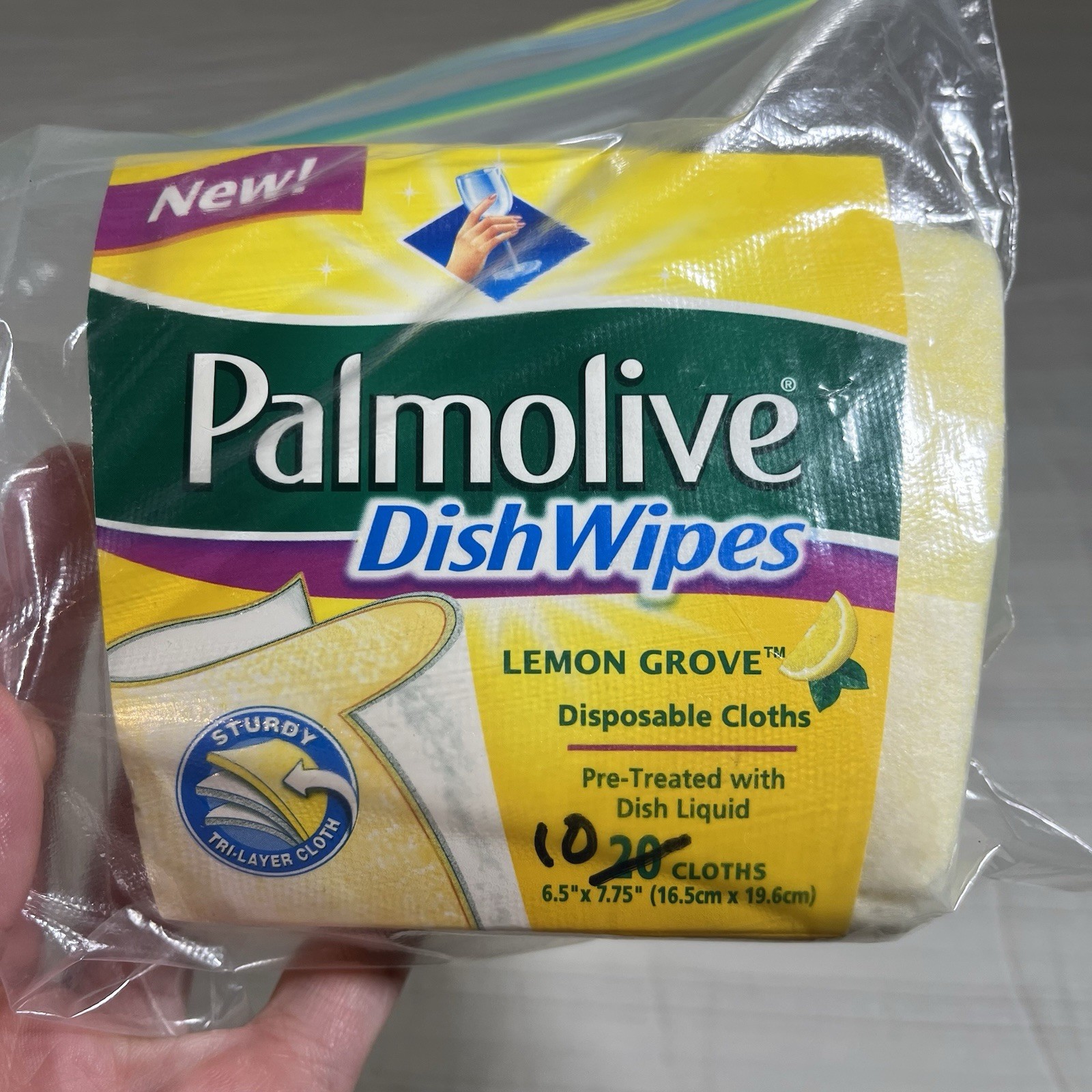 Palmolive Dish Wipes Lemon Grove Pretreated Disposable Cloths 20 Count Refills