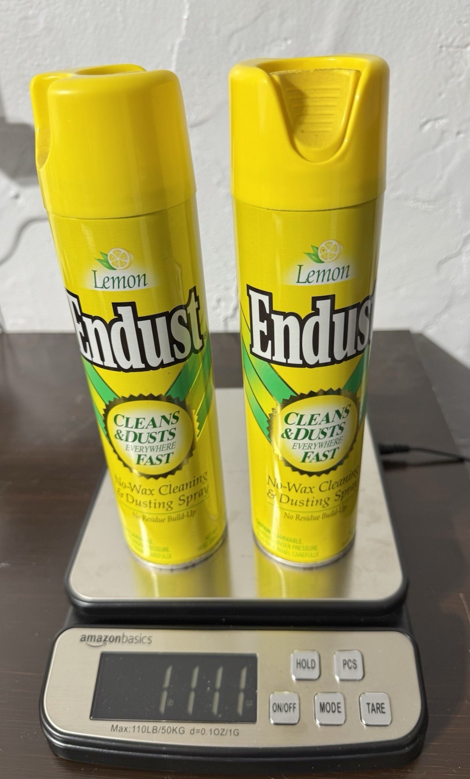 Lot Of 2 Lemon Endust 1995, No Wax Cleaning & Dusting Spray, 10 oz, FULL! NOS!