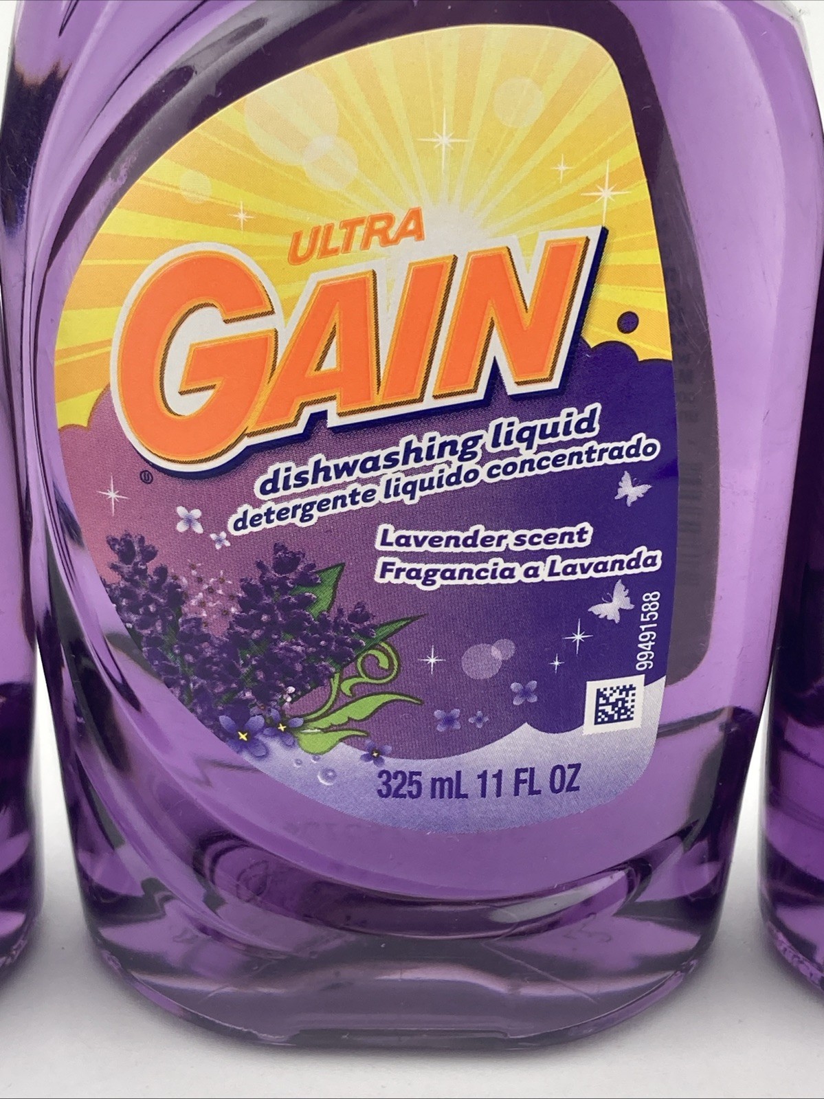 4) Ultra Gain Dishwashing Liquid Lavender Scent 11oz DISCONTINUED