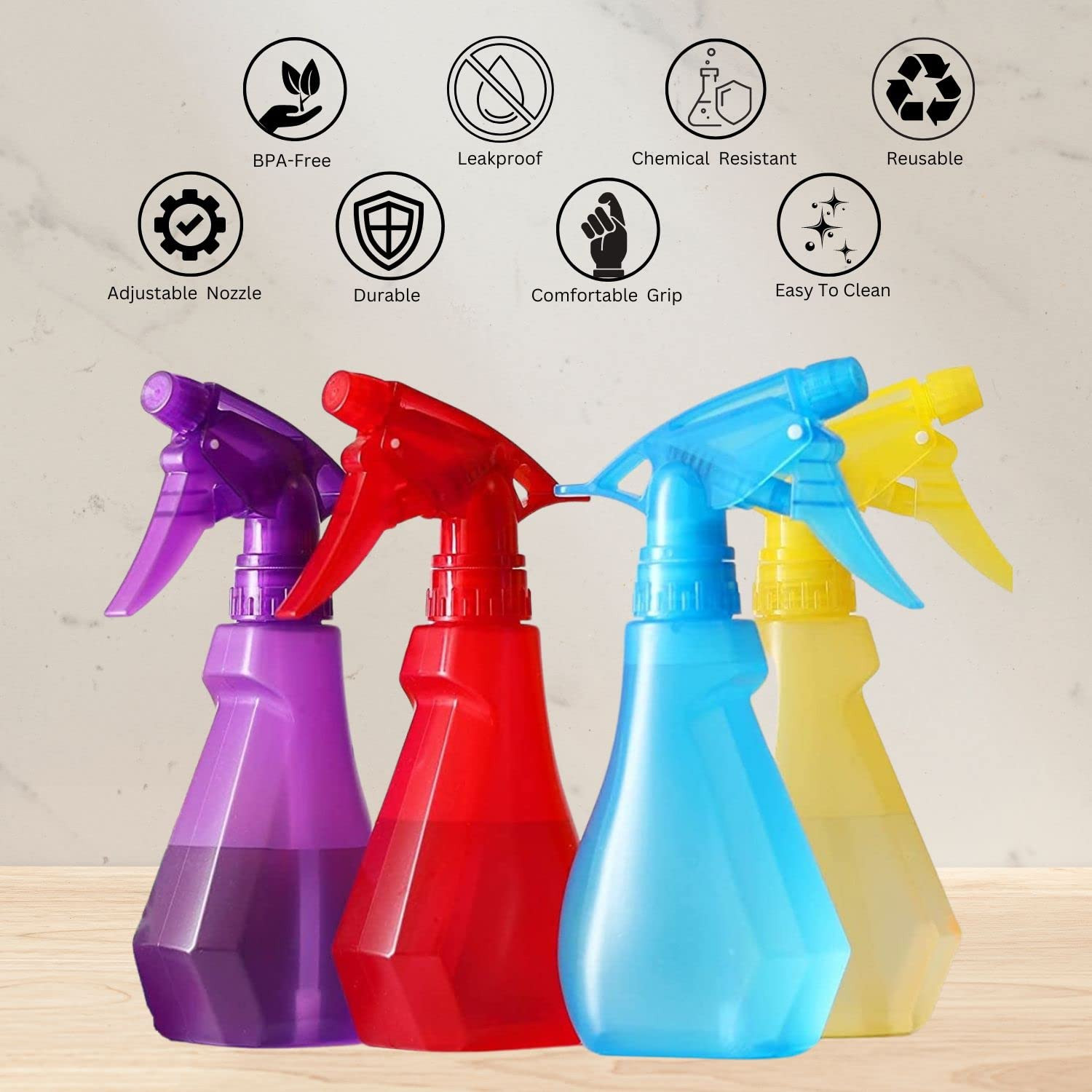 8Oz 4-Pack Empty Spray Bottles for Cleaning Heavy Duty, Small Spray Bottle for H