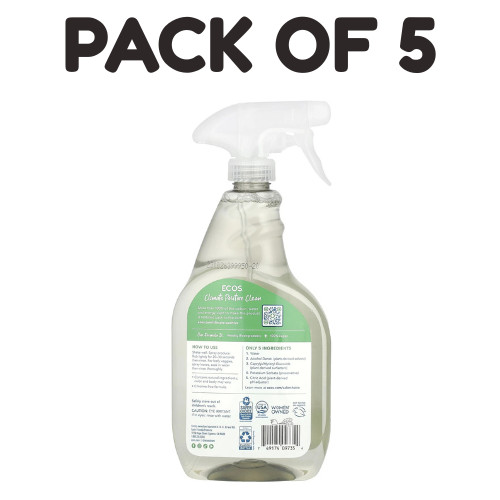 ECOS® Plant Powered Fruit + Veggie Wash – 22 fl oz (650 ml) – Pack of 5