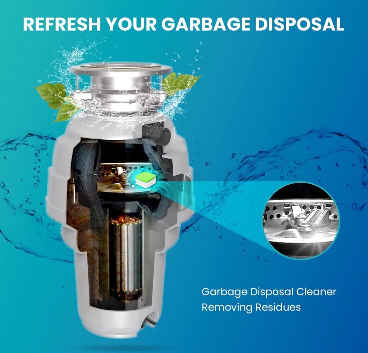 Garbage Disposal Cleaner and Deodorizer 28 Tablets Foaming Garbage Sink