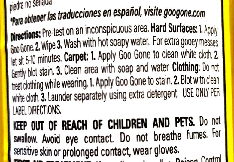 Goo Gone Adhesive Remover 8Oz Surface Safe Adhesive Remover Stickers Labels Tape