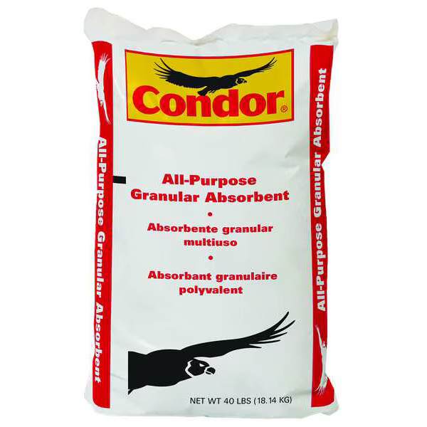 Granular Sorbent, 3 gal Absorbed per Package, 40 lb Bag, Montmorillonite Clay,