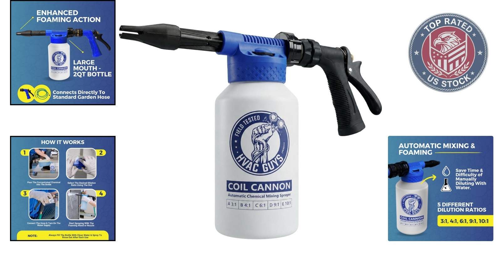 Coil Cannon Automatic Foaming Sprayer: Efficient Coiling Solution with 5 Ratios