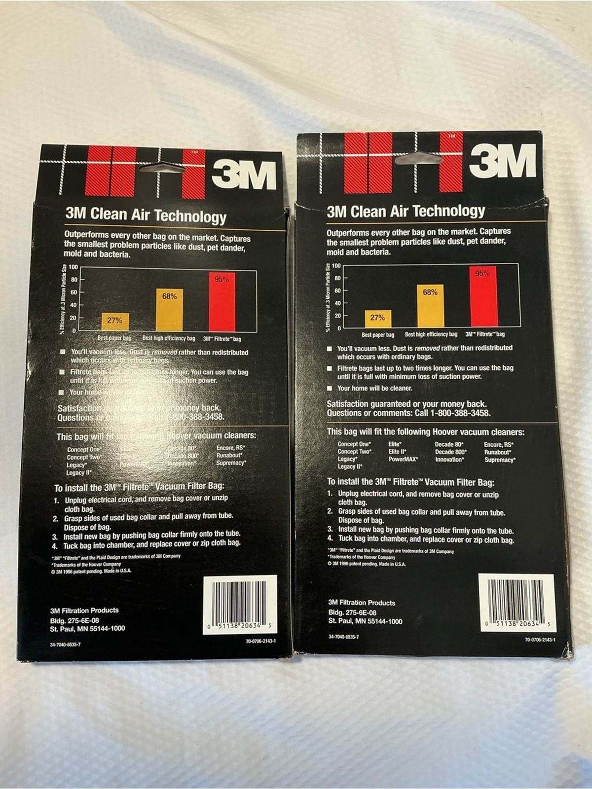 3M Filtrete Type A Vacuum Filter Bags – Black & Gold (2-Pack)
