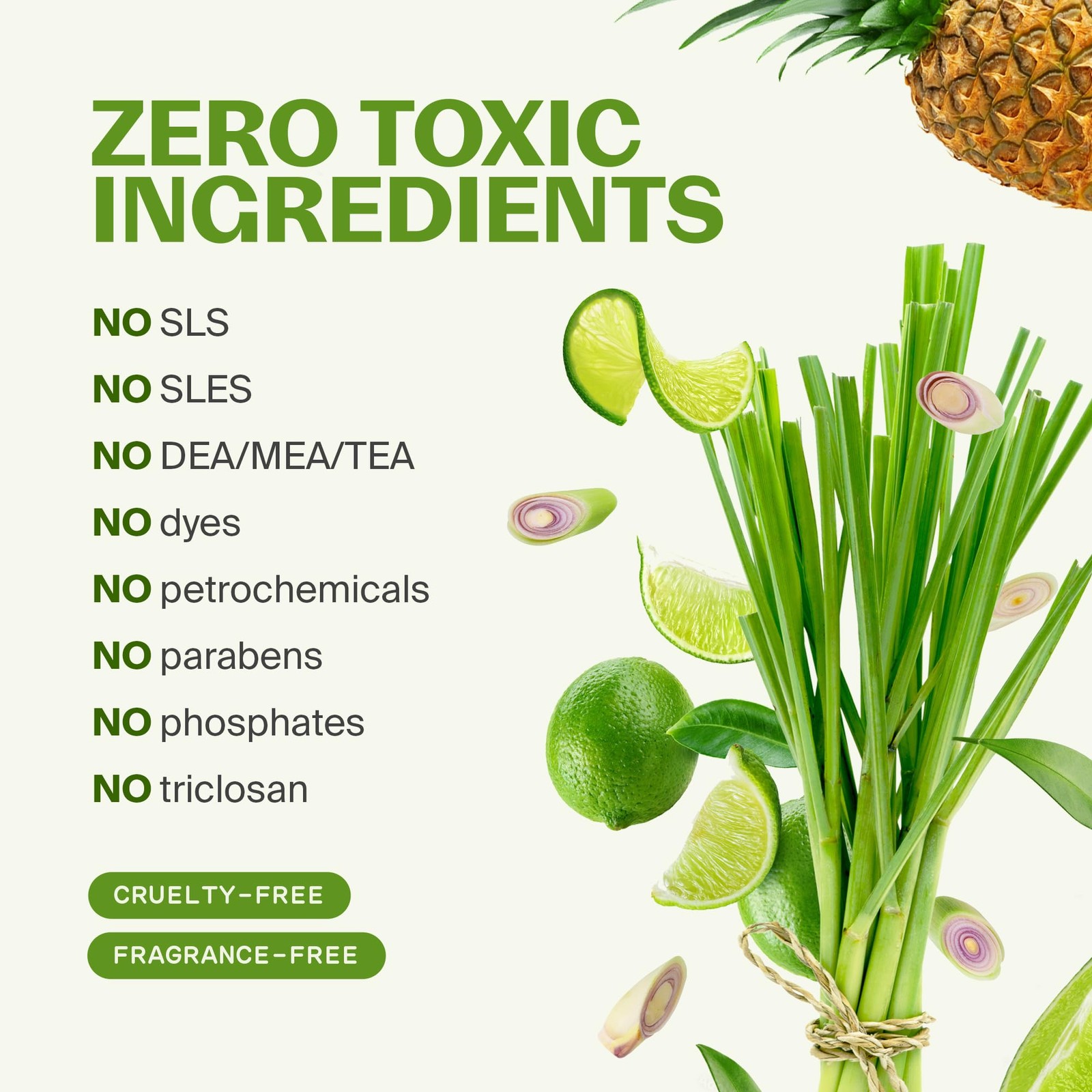 Fuwa3e Pineapple Enzyme Natural Floor Cleaner Lime & Lemongrass – 33.8oz 1 Pa…