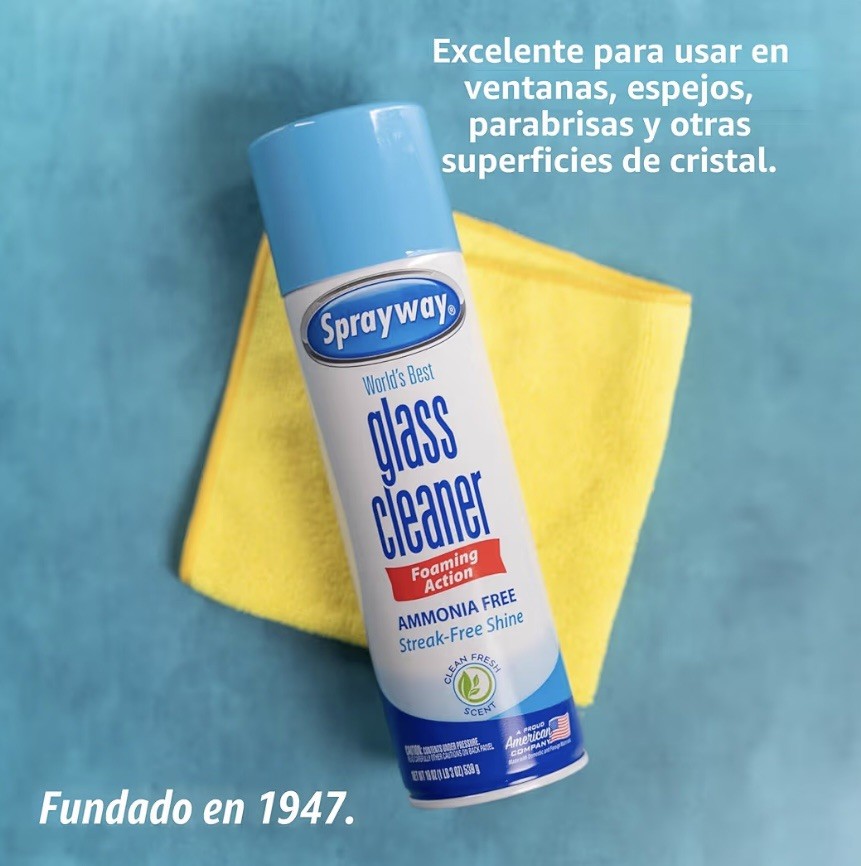 Sprayway 2 Pack Glass Cleaner Foaming Ammonia Free Streak-Free Shine 19 oz